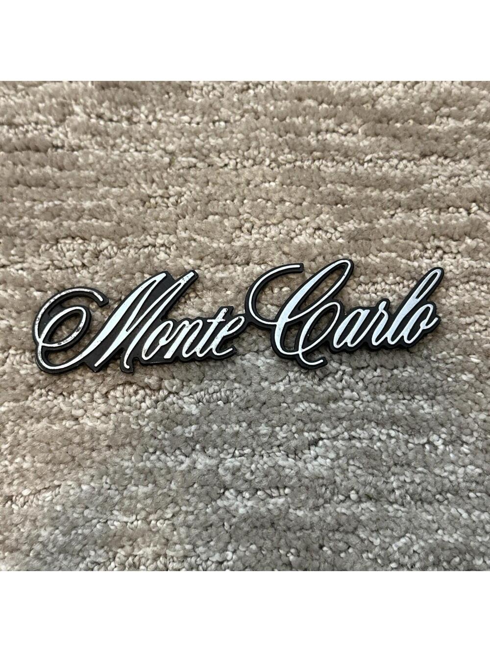 Monte Carlo Front Fender Emblem Steel OEM GM #14016998 Gbody